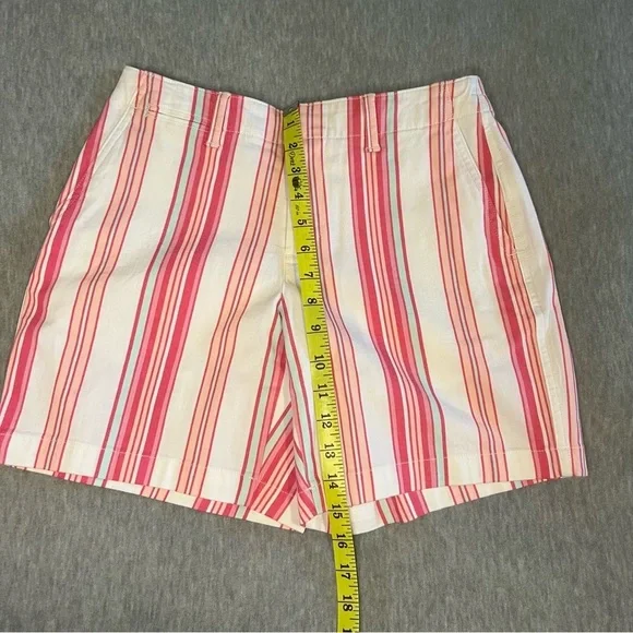 Lands' End Pink and White Shorts with Striped Pattern - Picture 6 of 6